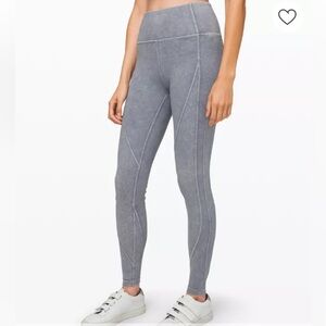 Lululemon Wunder Under High-Rise Tight Snow Washed Ribbed Leggings